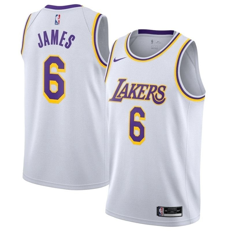 Los Angeles Lakers LeBron James #6 2021/22  Player NBA Jersey White