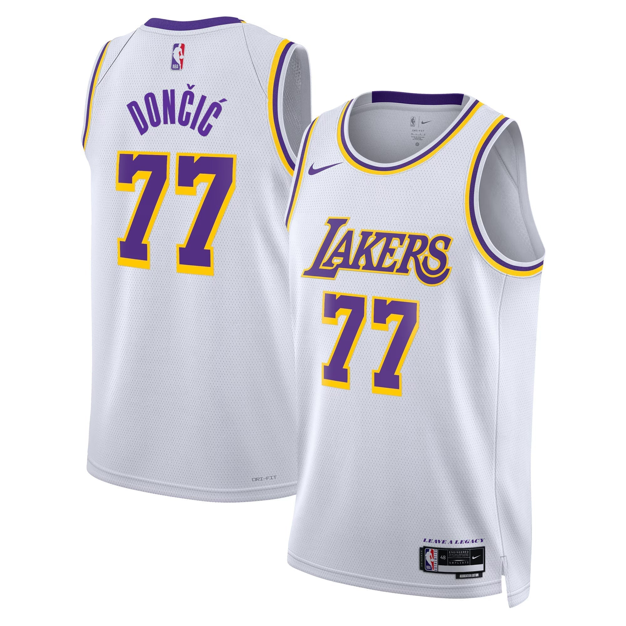 Luka DonÄiÄ‡ - Los Angeles Lakers Association Edition 2024 NBA Jersey - White - Unisex