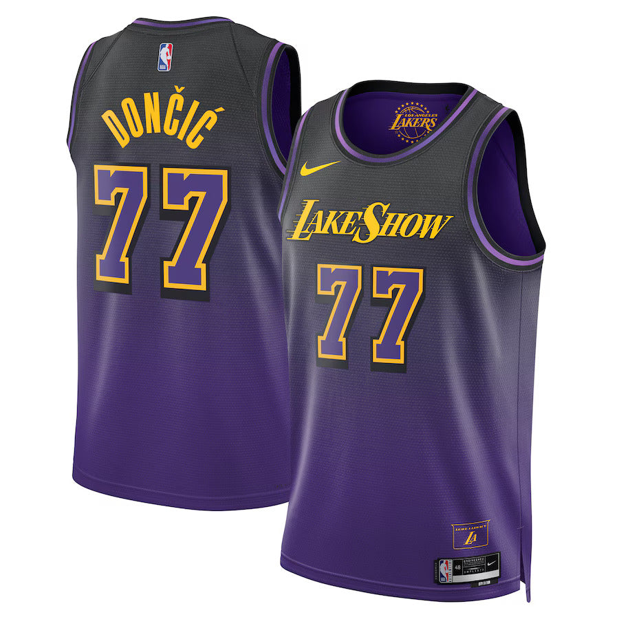 Luka DonÄiÄ‡ - Los Angeles Lakers City Edition 2024 NBA Jersey - Purple - Unisex