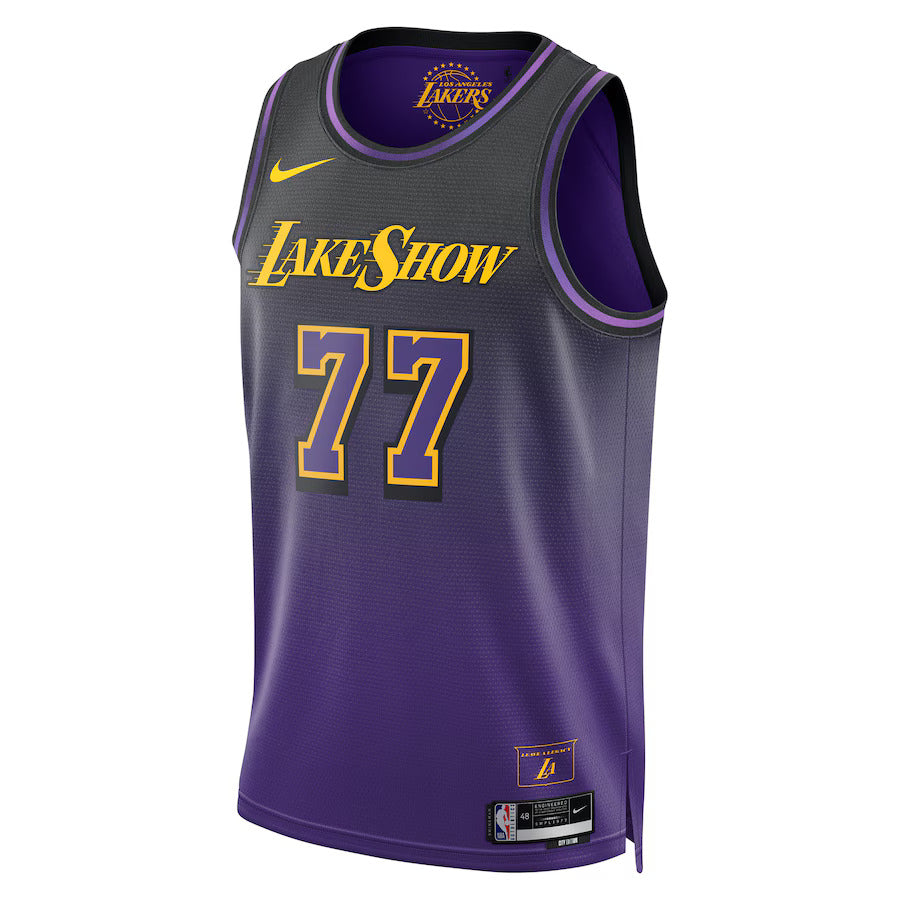 Luka DonÄiÄ‡ - Los Angeles Lakers City Edition 2024 NBA Jersey - Purple - Unisex