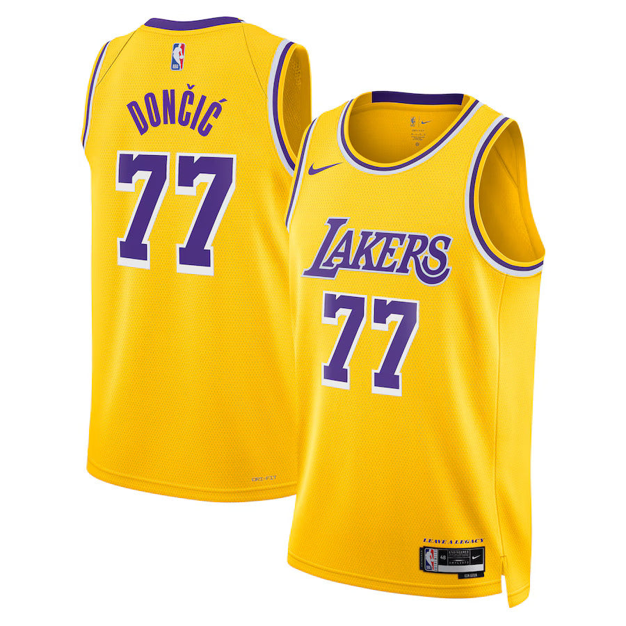 Luka DonÄiÄ‡ - Los Angeles Lakers Icon Edition 2024 NBA Jersey - Gold - Unisex