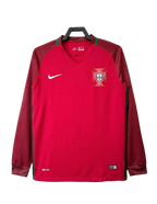 Portugal 2016 I Home Jersey - Long Sleeve Retro Version