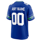 Seattle Seahawks - Royal Throwback Custom NFL Jersey